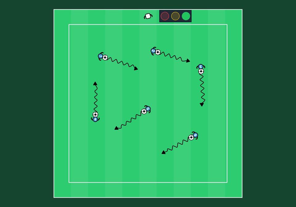 Semáforos - exercício de futebol