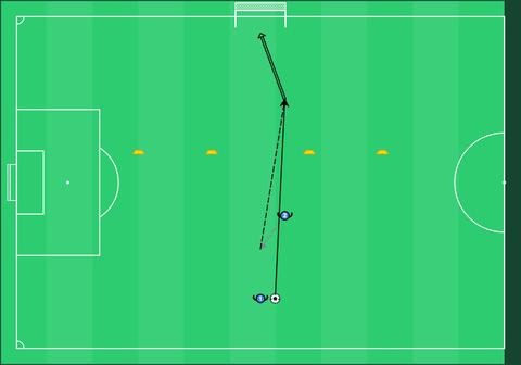 Through pass into space