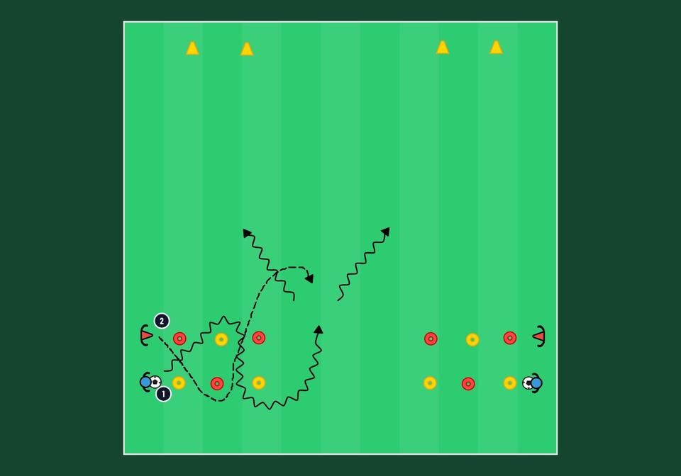 Dribbling and 1v1 - football drill